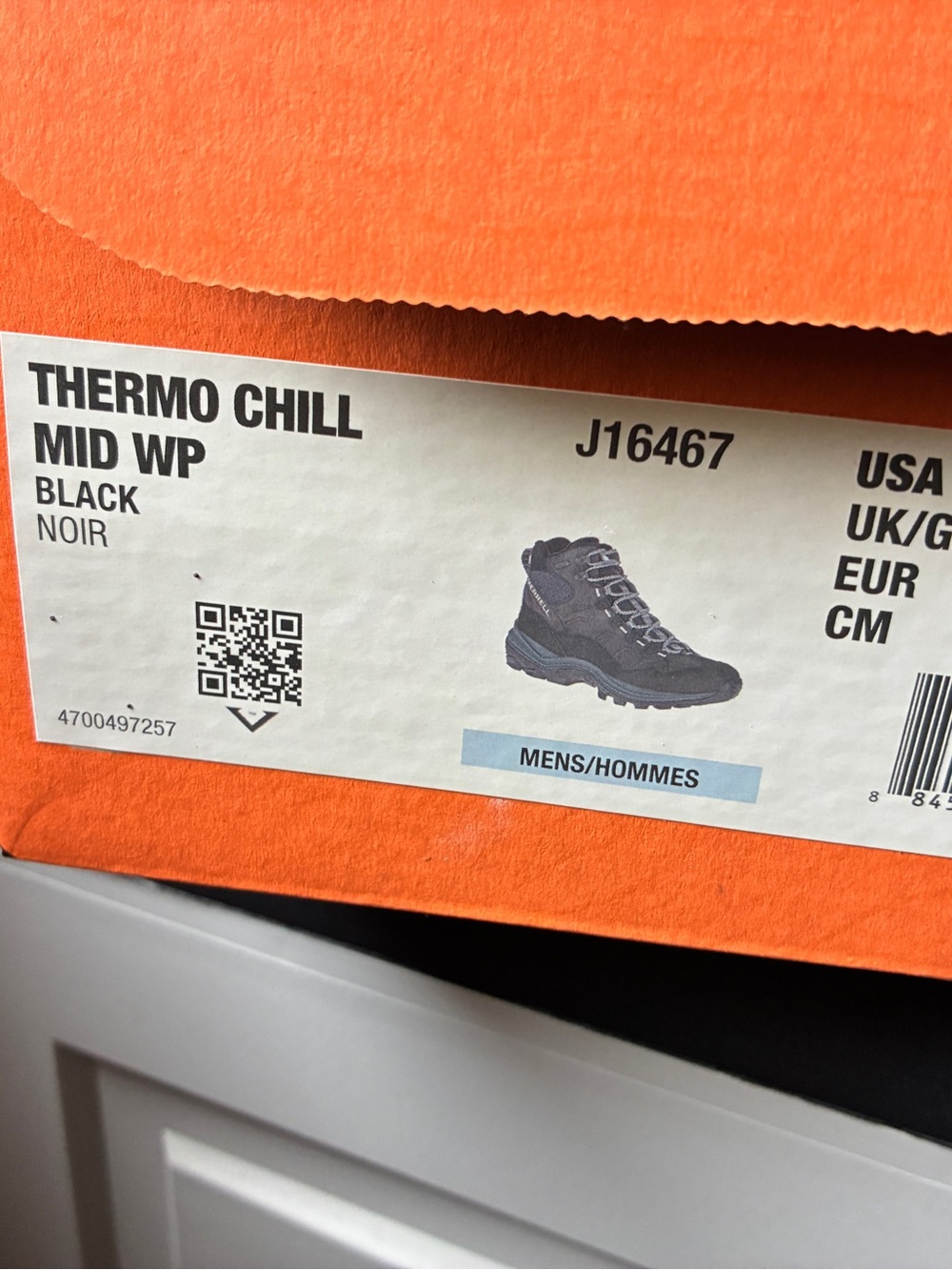 Merrell Thermo Chill Mid Men's Waterproof Hiking Boots - Black